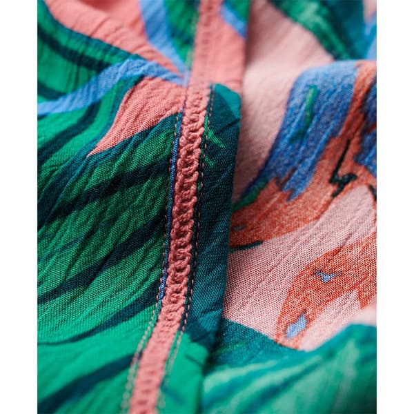 Superdry Printed Wrap Kortärmad Kort Klänning Flerfärgad 2XS Kvinna