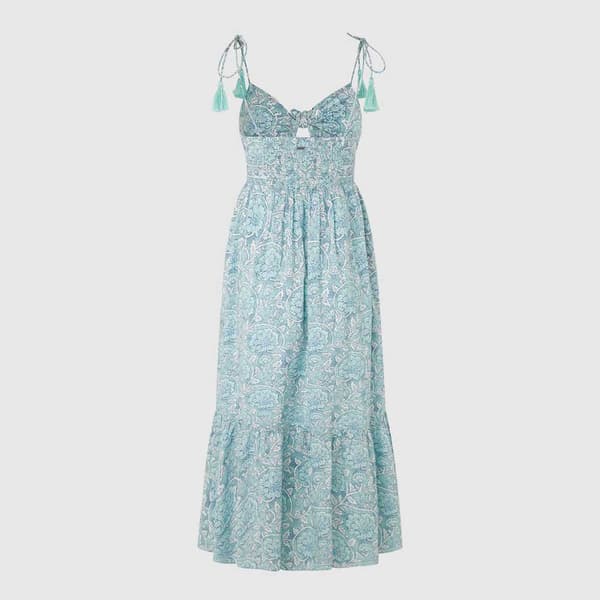 Pepe Jeans Mallory Print ærmeløs Midikjole Flerfarvet XS Kvinde