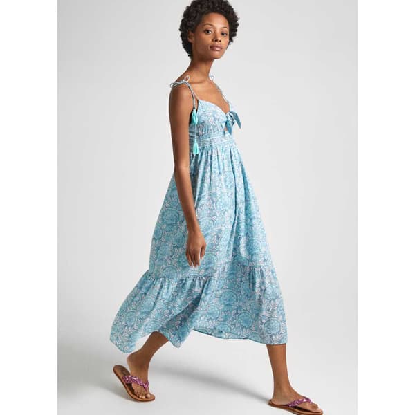 Pepe Jeans Mallory Print ærmeløs Midikjole Flerfarvet XS Kvinde