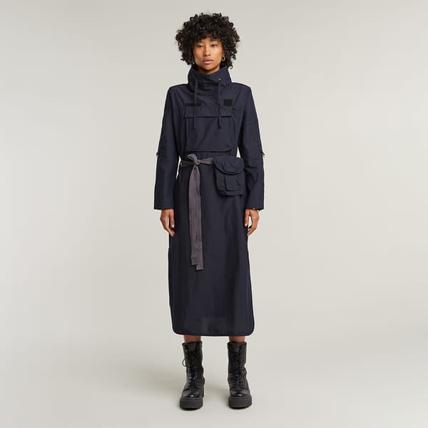 G-star Anorak Tunic Kjole Med Lange ærmer Sort XL Kvinde