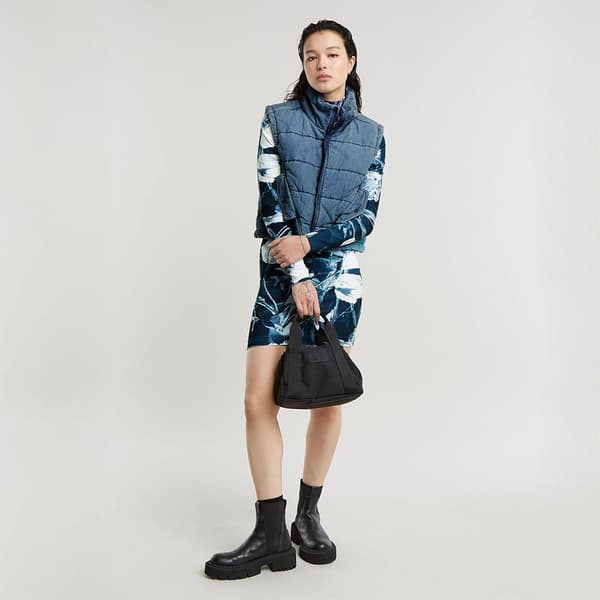 G-star Printed Slim Kjole Med Lange ærmer Flerfarvet XS Kvinde