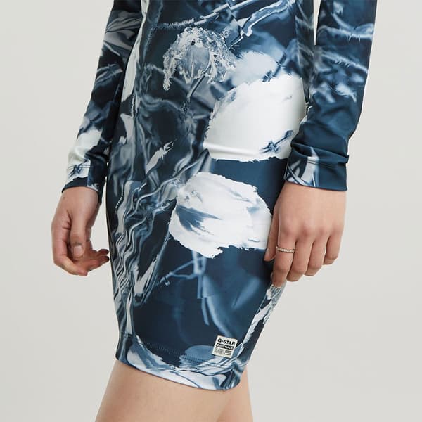 G-star Printed Slim Kjole Med Lange ærmer Flerfarvet XS Kvinde
