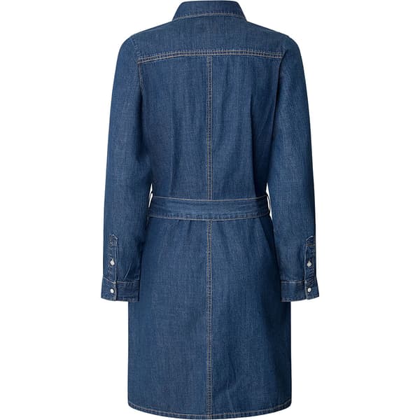 Pepe Jeans Regular Långärmad Kort Klänning Blå S Kvinna