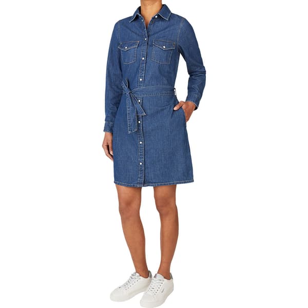 Pepe Jeans Regular Långärmad Kort Klänning Blå S Kvinna