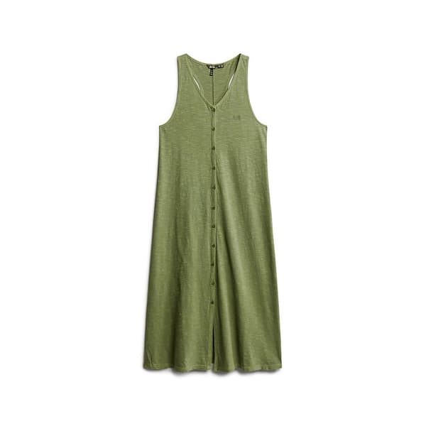 Superdry Beach Hihaton Midi-mekko Vihreä 2XS Nainen