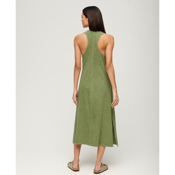 Superdry Beach Hihaton Midi-mekko Vihreä 2XS Nainen