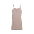 Miniatyrbillede 2 af 3: Superdry Embroidered Rib Strappy ærmeløs Kort Kjole Beige M Kvinde