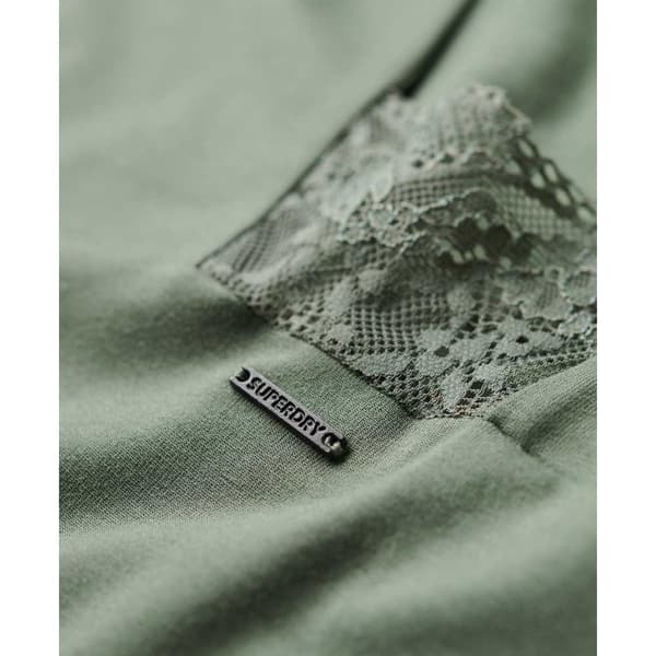 Superdry Lace Back ärmlös Midiklänning Grönt S Kvinna