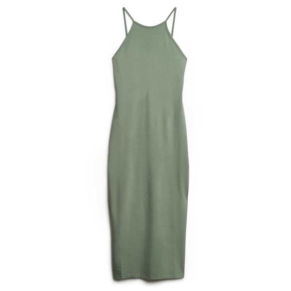 Superdry Lace Back ärmlös Midiklänning Grönt S Kvinna