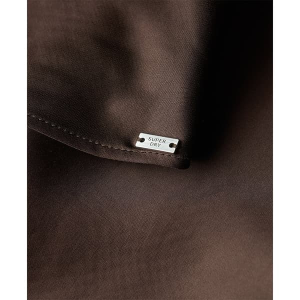 Superdry Satin Racer ärmlös Kort Klänning Brun S Kvinna