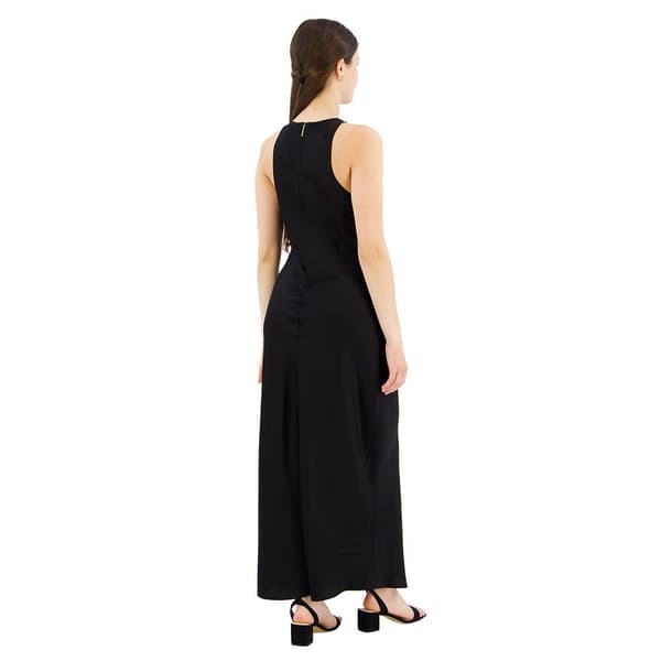 Superdry Satin Racer ärmlös Lång Klänning Svart M Kvinna