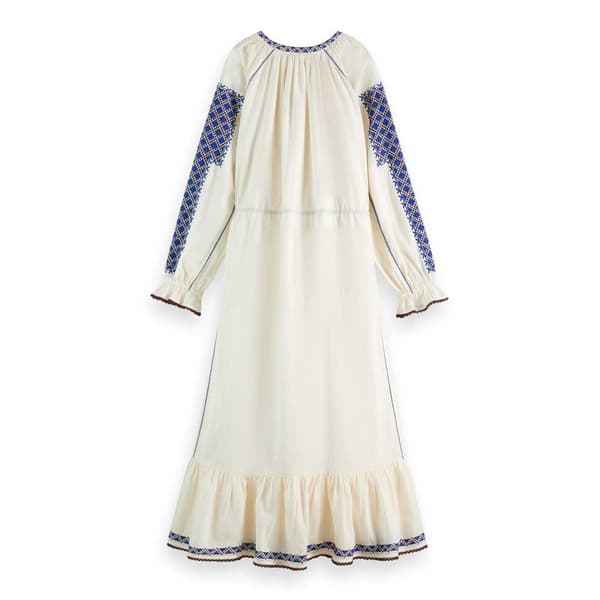 Scotch & Soda 177739 Lang Kjole Med Lange ærmer Beige 34 Kvinde