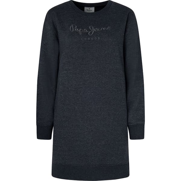 Pepe Jeans Britney Dress Klänning Med Långa ärmar Blå XL Kvinna