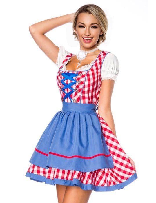 Dirndline Klänning - 70003-2XL - Traditionell Mini Dirndl Klänning för kvinnors speciella tillfällen