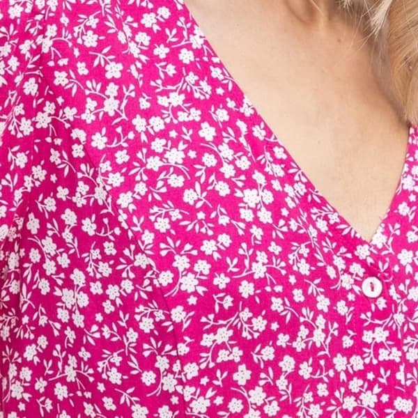 Rosa blommig klänning för kvinnor Only Nova