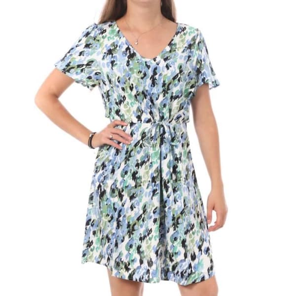 Robe Vit/Blå med Mönster Dam Vero Moda Easy