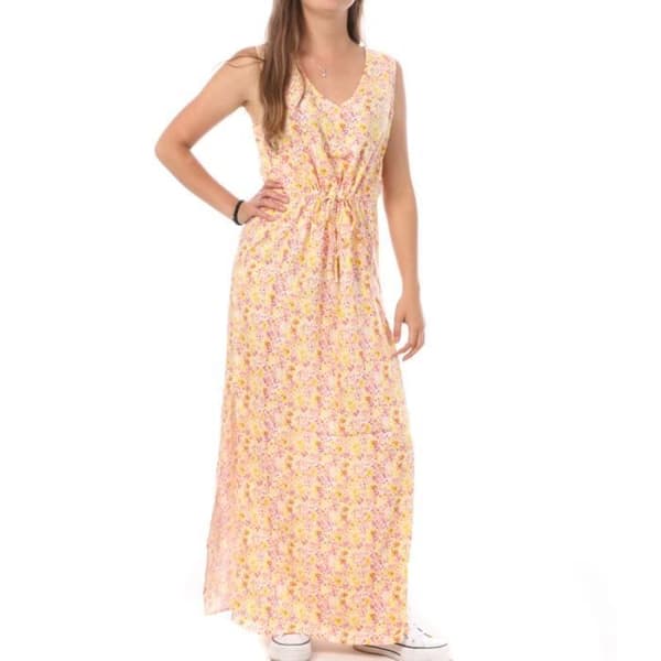 Lång Klänning Dam - VERO MODA - 10286770 - Gul - V-ringning - 100% Viskos