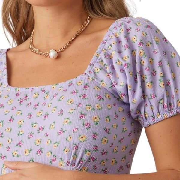 Gravidklänning Lila Kvinna Mamalicious Bloom