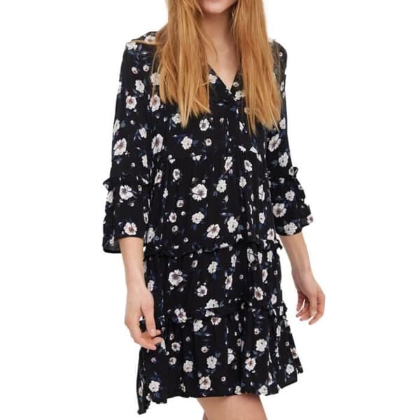 Svart blommig klänning för dam Vero Moda Easy