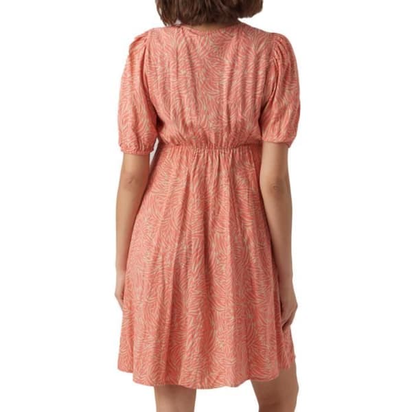 Beige/Rosa Graviditetsklänning för Kvinna Vero Moda - V-ringning - 3/4 ärmar - Normal passform