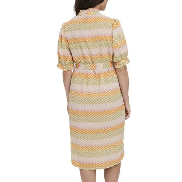 Graviditetsklänning - Vero Moda - Modga - Beige - Rund hals - Korta ärmar