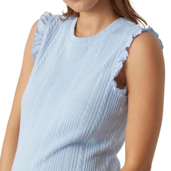 Klädsel Kvinna - Vero Moda Gravid Nika - Blå - Utan Ärmar - Texturerad Tyg