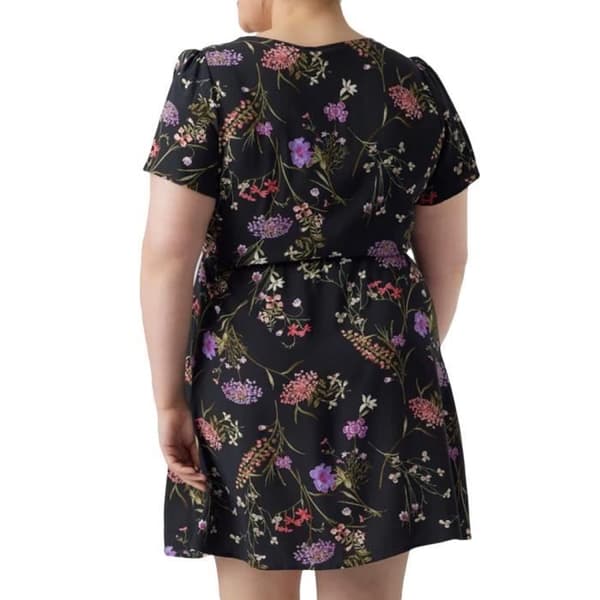 Svart mönstrad klänning dam Vero Moda Easy
