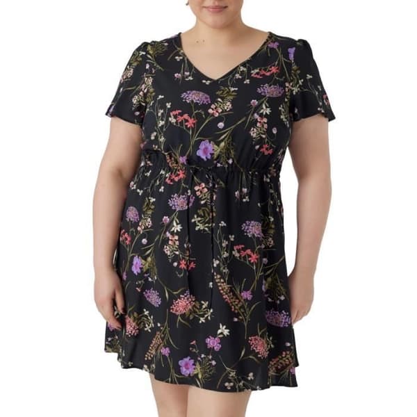Svart mönstrad klänning dam Vero Moda Easy