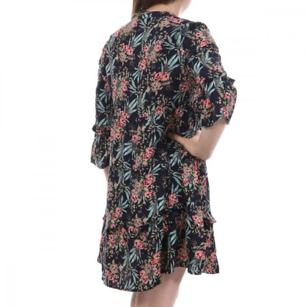 Blommig marinblå klänning för kvinnor Vero Moda Easy