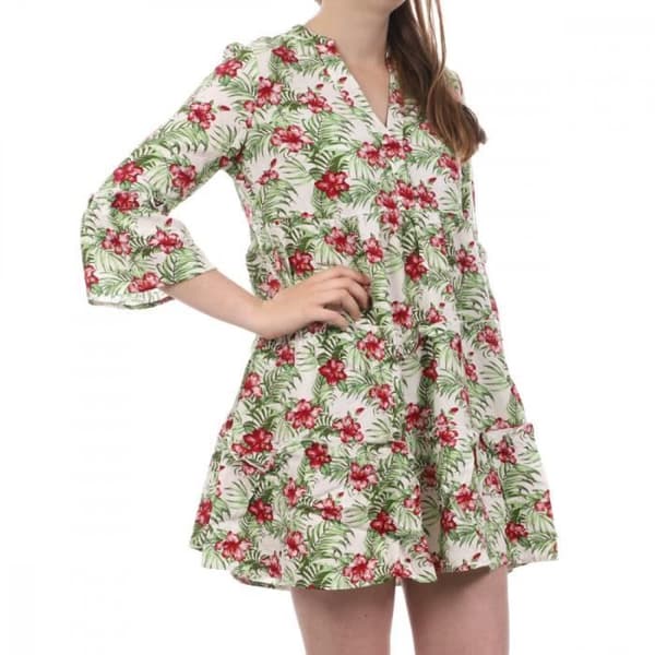 Vit/blommig klänning för kvinnor Vero Moda Easy