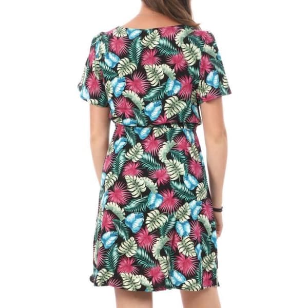 Klänning - Vero Moda - Lätt - Svart - Blommönster - 100% viskos - Korta ärmar