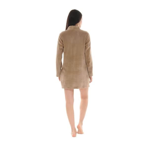Morgonrock - Christian Cane - Coline - Ljusbrun - Dam - 100% polyester fleece