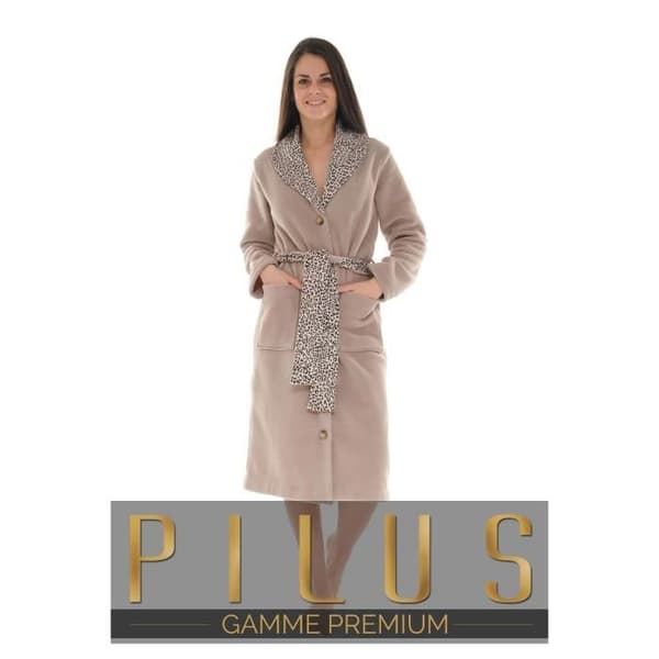 Kappa - PILUS - Agathe - Ljusbrun - Varm och satin av leopardbomull - Dam
