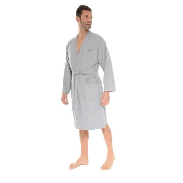 Grå Walbert Kimono Morgonrock - Vuxen - Unisex