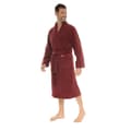 Miniatyrbild 3 av 3: Morgonrock - Alaska - Fleece Sjalkrage - Man - Bordeaux - Röd