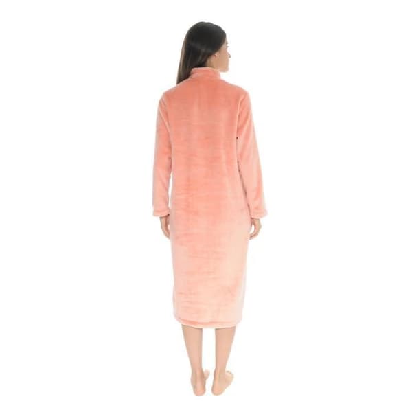 Morgonrock Jacinthe - Mjukt och fluffigt fleece - Orange - Dam