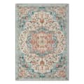 Miniatyrbillede 1 af 6: Area Rug 120 x 170 cm Living Room Rug Non-Slip Rug Traditional Vintage Style Living Room Kitchen Hallway Dining Room Machine Washable Aqua Blue