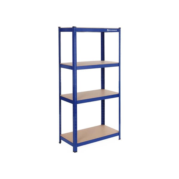 160 x 80 x 40 cm Heavy-Duty reol - 520 kg kapacitet - Boltfri stålhylder - Blå