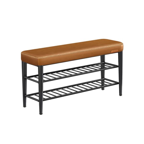 EKHO Collection - Skobänk, Sittplats, Entréområde, Konstläder, Sömmar, Mid-Century Modern Stil, Modern, Max belastning 135 kg, 30 x 100 x 50 cm, Kara