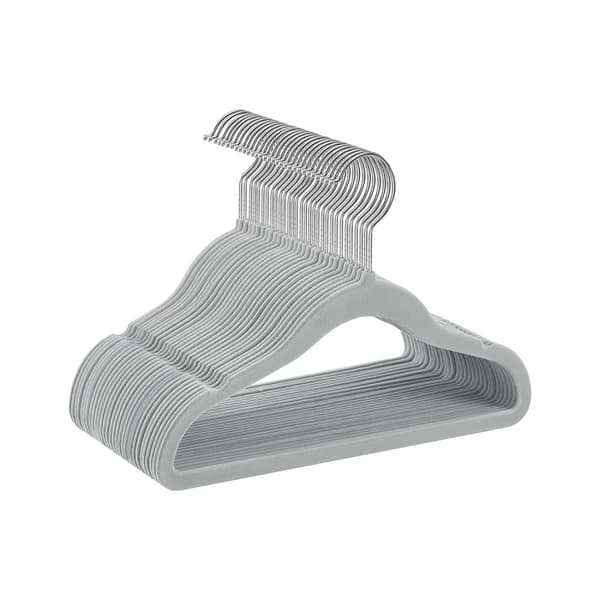 Barnklädhängare set om 30 med 360° roterande krokar dove grey