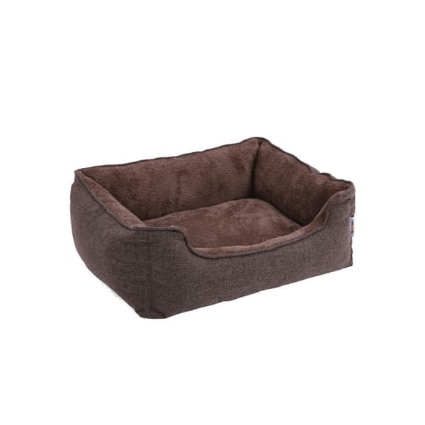 Tvättbar hundbädd 75 cm brun