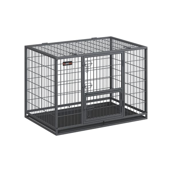 Kraftig hundbur 107 x 70 x 75 cm grå