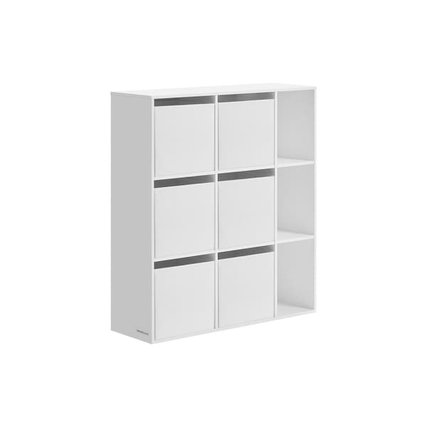 Bokhylla med 9 fack 27 x 83 x 91,8 cm snövit