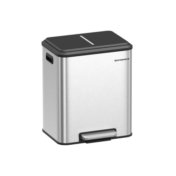 Soptunna för kök metallic silver