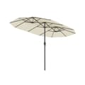 Miniatyrbillede 1 af 6: Dobbeltparasol 394 x 200 cm UPF 50+ uden stativ beige