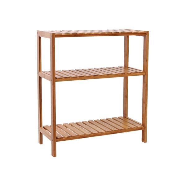 Bambuhylla för badrum/kök/skohylla, 60 x 26 x 66 cm Perfekt för badrummet, vardagsrummet, hallen, köket eller balkongen.