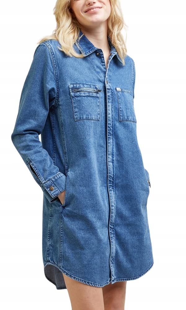 Lee UNIONALL KJOLE Hazy Indigo LIGE DENIMKJOLE OVERSIZE S
