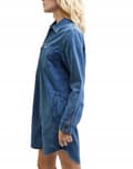 Miniatyrbillede 6 af 8: Lee UNIONALL KJOLE Hazy Indigo LIGE DENIMKJOLE OVERSIZE S