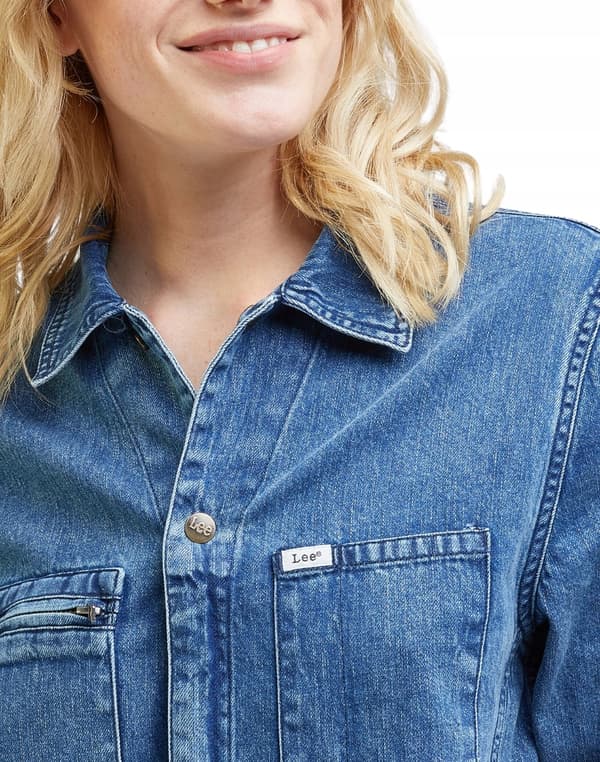 Lee UNIONALL KJOLE Hazy Indigo LIGE DENIMKJOLE OVERSIZE S