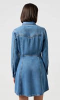 Miniatyrbillede 4 af 8: Wrangler A-LINE SKJORTEKJOLE Partners FLARED DENIMKJOLE S